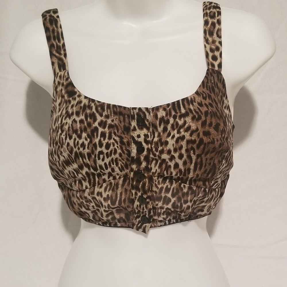 Forever 21 Leopard Print Crop Tanktop/Bandeau